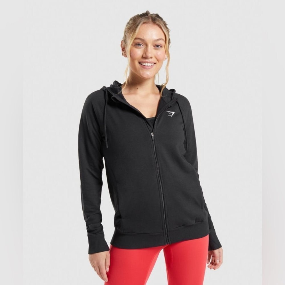 Gymshark Women’s Training Zip Hoodie Sweater Dark Grey Size XS
